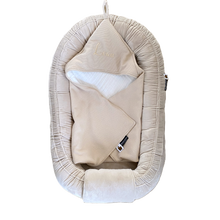 Afbeelding in Gallery-weergave laden, Babynestje Hotel Chique beige zand velours