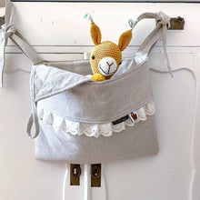 Afbeelding in Gallery-weergave laden, Zand linnen katoenen bed boxzak Noella organizer commodemandje