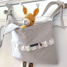 Afbeelding in Gallery-weergave laden, Zand linnen katoenen bed boxzak Noella organizer commodemandje