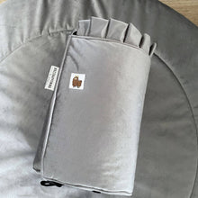 Afbeelding in Gallery-weergave laden, Boxbekleding Velvet Grijs - boxkleed - boxomranding - luxe -boxstrik