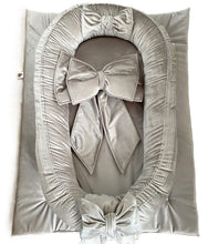 Afbeelding in Gallery-weergave laden, Boxkleed Luxury Velvet - lichtgrijs met vleugje zand - rechthoek