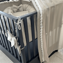 Afbeelding in Gallery-weergave laden, Boxbekleding set Noé Mae voor elke box in zand linnen offwhite ruffles