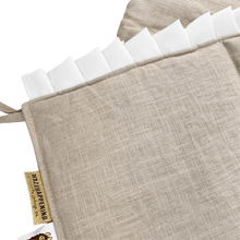 Afbeelding in Gallery-weergave laden, Boxbekleding set Noé Mae voor elke box in zand linnen offwhite ruffles