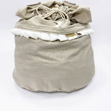 Afbeelding in Gallery-weergave laden, Boxbekleding set Noé Mae voor elke box in zand linnen offwhite ruffles
