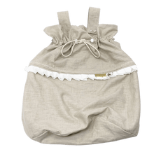 Afbeelding in Gallery-weergave laden, Boxbekleding set Noé Mae voor elke box in zand linnen offwhite ruffles