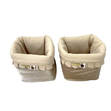 Afbeelding in Gallery-weergave laden, Commodemandje Velvet - zand - champagne - plooirand - taupe - goud - hydrofiel