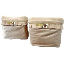 Afbeelding in Gallery-weergave laden, Commodemandje Velvet - zand - champagne - plooirand - taupe - goud - hydrofiel