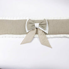 Afbeelding in Gallery-weergave laden, Boxbekleding set Noé Mae voor elke box in zand linnen offwhite ruffles