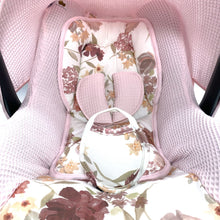 Afbeelding in Gallery-weergave laden, Maxi Cosi hoes universeel aquarel bloemen lichtroze
