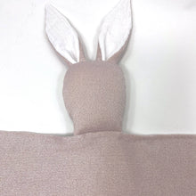 Afbeelding in Gallery-weergave laden, Knuffeldoek Glitter Konijn - knuffeldoekje - tuttie - met of zonder naam - speendoekje