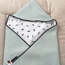 Afbeelding in Gallery-weergave laden, Omslagdoek Baby - Julian - wafel - veertjes - 30 kleuren