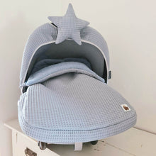 Afbeelding in Gallery-weergave laden, Voetenzak Merlijn - volledig wafel - bies - in 30 kleuren