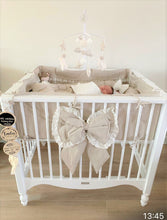 Afbeelding in Gallery-weergave laden, Boxbekleding-boxkleed-boxomranding-luxe strikken-bumper-beige