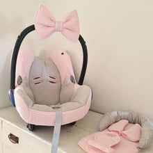 Afbeelding in Gallery-weergave laden, Maxi Cosi bekleding set grijs roze wafelstof