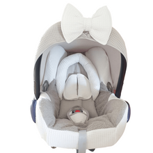 Afbeelding in Gallery-weergave laden, Maxi Cosi hoes Cabrio Kopenhagen wit grijs wafel badstof