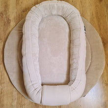 Afbeelding in Gallery-weergave laden, Babynestje New York naturel zand beige wafel jersey bamboe badstof