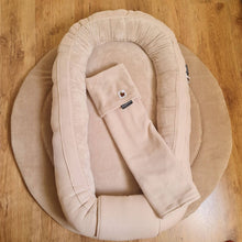 Afbeelding in Gallery-weergave laden, Babynestje New York naturel zand beige wafel jersey bamboe badstof
