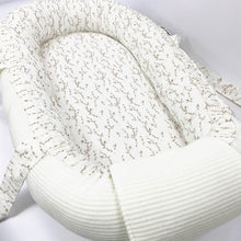Afbeelding in Gallery-weergave laden, Babynestje Rib Willow creme naturel ribvelours wilgentakjes