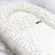 Afbeelding in Gallery-weergave laden, Babynestje Rib Willow creme naturel ribvelours wilgentakjes