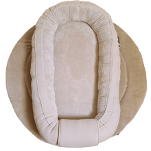 Afbeelding in Gallery-weergave laden, Babynestje New York naturel zand beige wafel jersey bamboe badstof