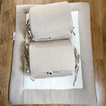 Afbeelding in Gallery-weergave laden, Boxbekleding Glitter-boxkleed-boxomranding-zand-zilver glitter