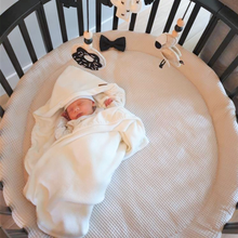 Afbeelding in Gallery-weergave laden, Boxkleed Dani - in 30 kleuren - wafel - strik - rond