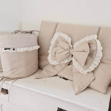 Afbeelding in Gallery-weergave laden, Boxbekleding-boxkleed-boxomranding-luxe strikken-bumper-beige