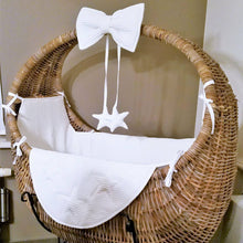 Afbeelding in Gallery-weergave laden, Celine wiegbekleding - strik - wieg - beschikbaar in 30 kleuren