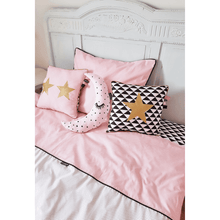 Afbeelding in Gallery-weergave laden, Dekbedovertrek Dream-roze-zwart-wit-monochrome-stippen-square