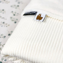 Afbeelding in Gallery-weergave laden, Babydekentje Ribvelours - ribfluweel - bamboe - gebroken wit - crème