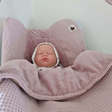 Afbeelding in Gallery-weergave laden, Dekje Bamboe - oudroze - wafel - bamboe badstof in 4 kleuren