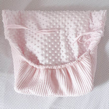 Afbeelding in Gallery-weergave laden, Dekje Lieve - wafel - minky - lichtroze