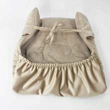 Afbeelding in Gallery-weergave laden, Dekje Luxury Velvet - zand - strik - bamboe - in diverse kleuren