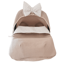 Afbeelding in Gallery-weergave laden, Dekje Nina - zand - offwhite - goud - wafel