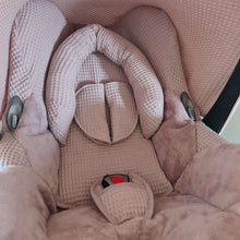 Afbeelding in Gallery-weergave laden, Maxi Cosi hoes Cabrio Puk oudroze wafel bamboe badstof