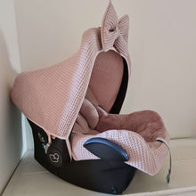 Afbeelding in Gallery-weergave laden, Maxi Cosi hoes Cabrio Puk oudroze wafel bamboe badstof