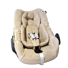 Afbeelding in Gallery-weergave laden, Maxi Cosi hoes Pebble Pro Pip zand lichtbruin ribvelours ribfluweel