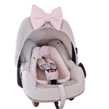 Afbeelding in Gallery-weergave laden, Maxi Cosi hoes Pebble Plus Lola grijs lichtroze wafel badstof