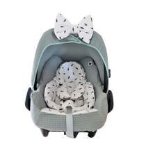 Afbeelding in Gallery-weergave laden, Maxi Cosi hoes Rock Julian oudgroen wafel veertjes zwartwit