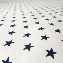 Afbeelding in Gallery-weergave laden, Hoeslaken Star - wit - donkerblauw - sterren