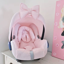 Afbeelding in Gallery-weergave laden, Maxi Cosi hoes Cabrio Bobbie lichtroze wafel badstof