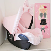 Afbeelding in Gallery-weergave laden, Maxi Cosi hoes Cabrio Bobbie lichtroze wafel badstof