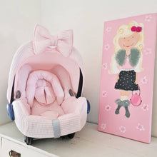 Afbeelding in Gallery-weergave laden, Maxi Cosi hoes Cabrio Bobbie lichtroze wafel badstof