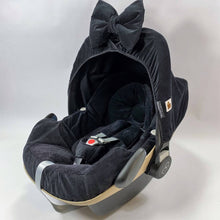 Afbeelding in Gallery-weergave laden, Maxi Cosi hoes Pebble Standaard Velvet zwart velours bamboo