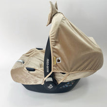 Afbeelding in Gallery-weergave laden, Maxi Cosi hoes Cabriofix i-Size (Tinca) Velvet zand luxury bamboe