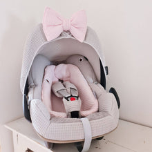 Afbeelding in Gallery-weergave laden, Maxi Cosi hoes Pebble Plus Lola grijs lichtroze wafel badstof