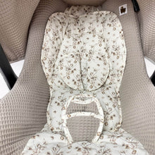 Afbeelding in Gallery-weergave laden, Maxi Cosi hoes universeel Kato taupe wafel katoenplant print