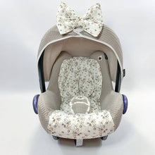 Afbeelding in Gallery-weergave laden, Maxi Cosi hoes universeel Kato taupe wafel katoenplant print