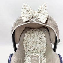 Afbeelding in Gallery-weergave laden, Maxi Cosi hoes universeel Kato taupe wafel katoenplant print