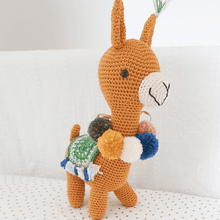 Afbeelding in Gallery-weergave laden, Laken Lama - wit - zwart - monochrome - lama